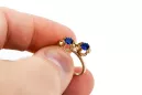 Vintage craft Ring Sapphire Original Vintage 14K Rose Gold vrc266r